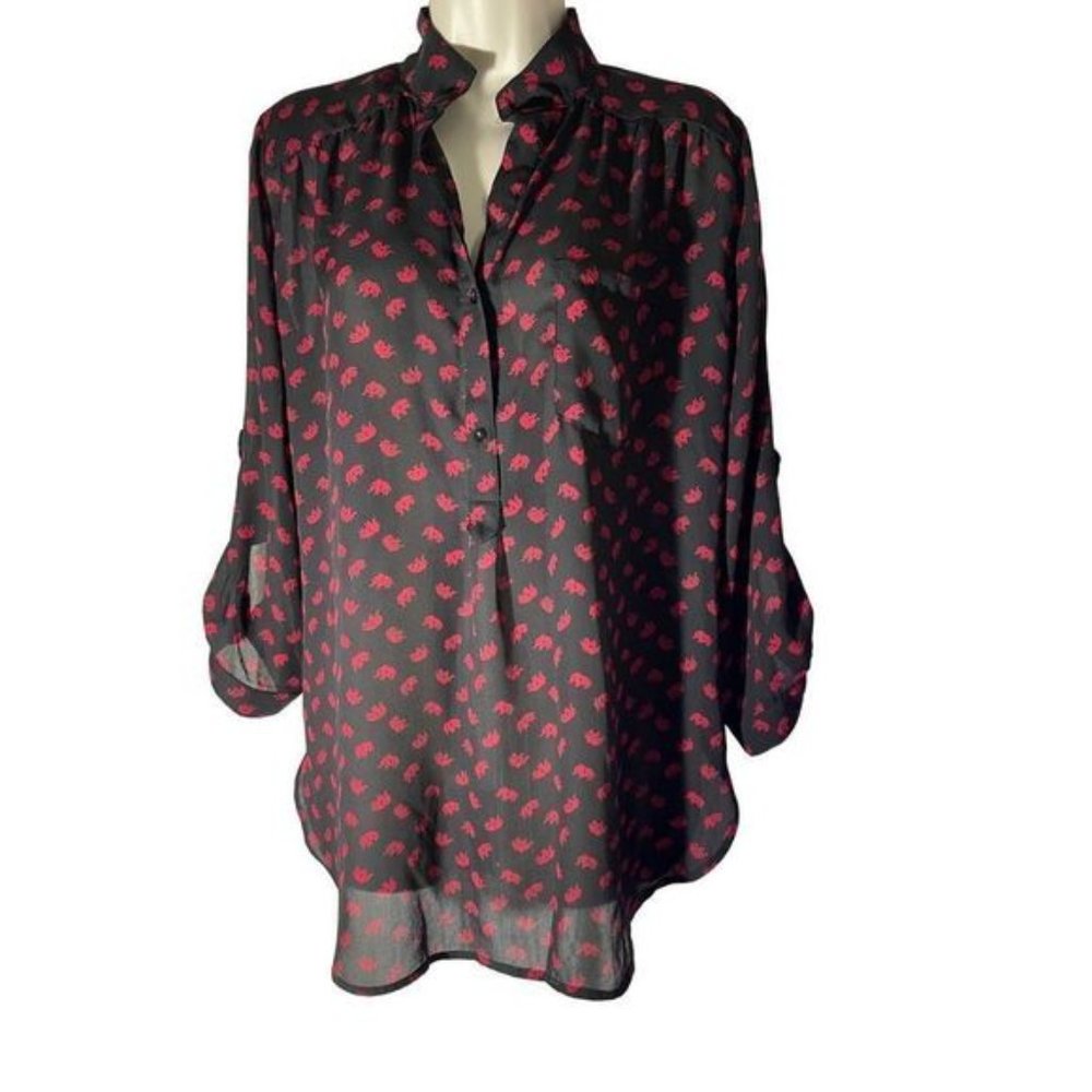 Cals elephant print blouse (#455)